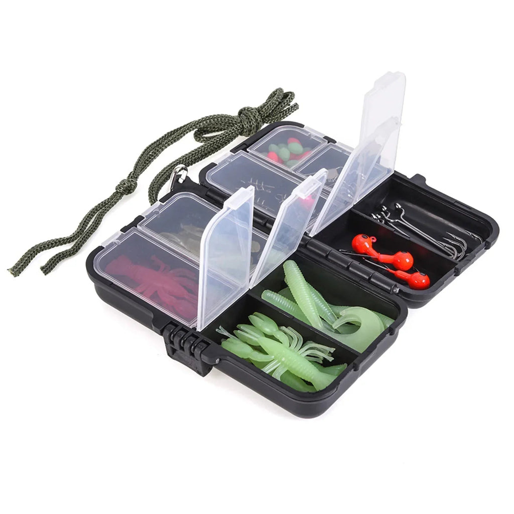 2.1m / 2.3m Telescopic Fishing Rod & Reel Combo Full Kit Black - Nested Peak LLC