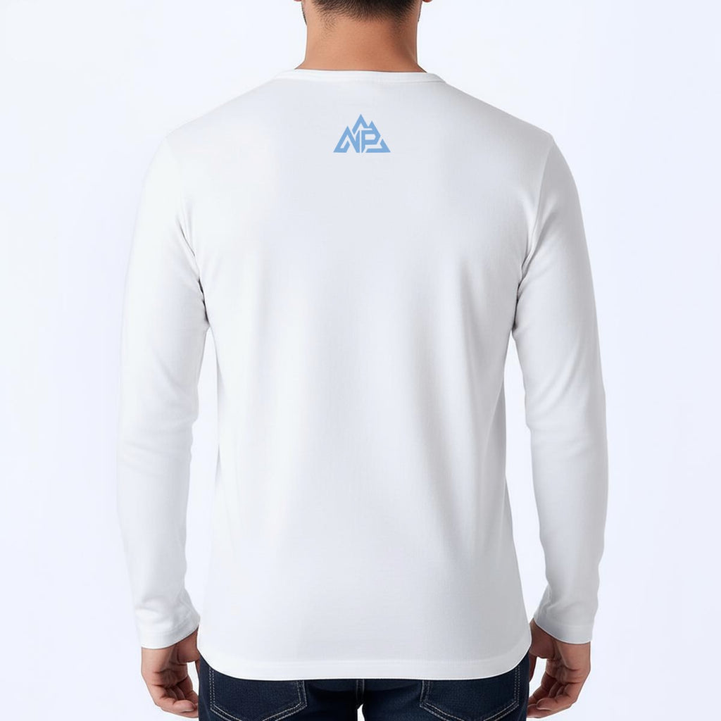 NP 26 Men's Classic Long-Sleeve Henley Shirt | White