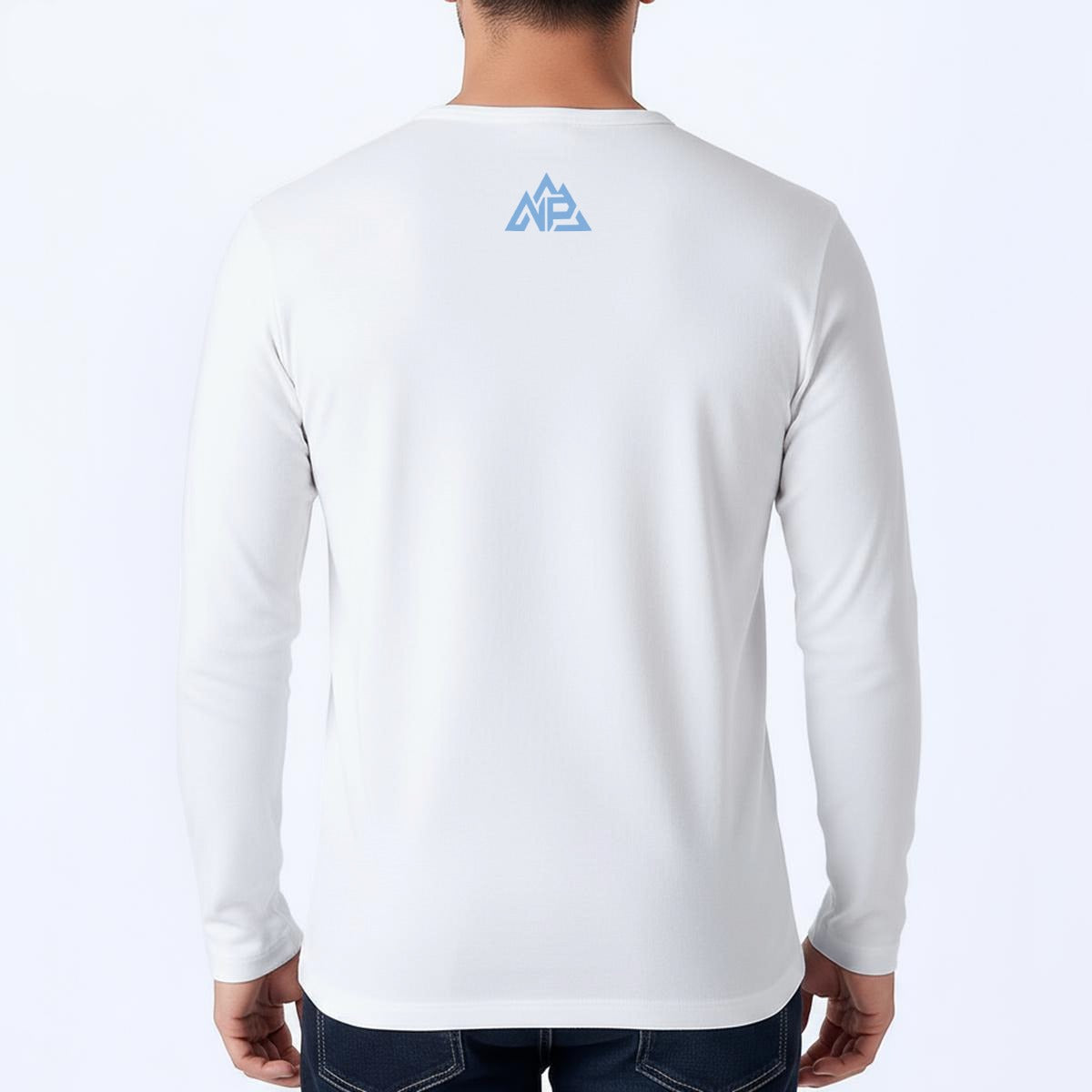 NP 26 Men's Classic Long-Sleeve Henley Shirt | White