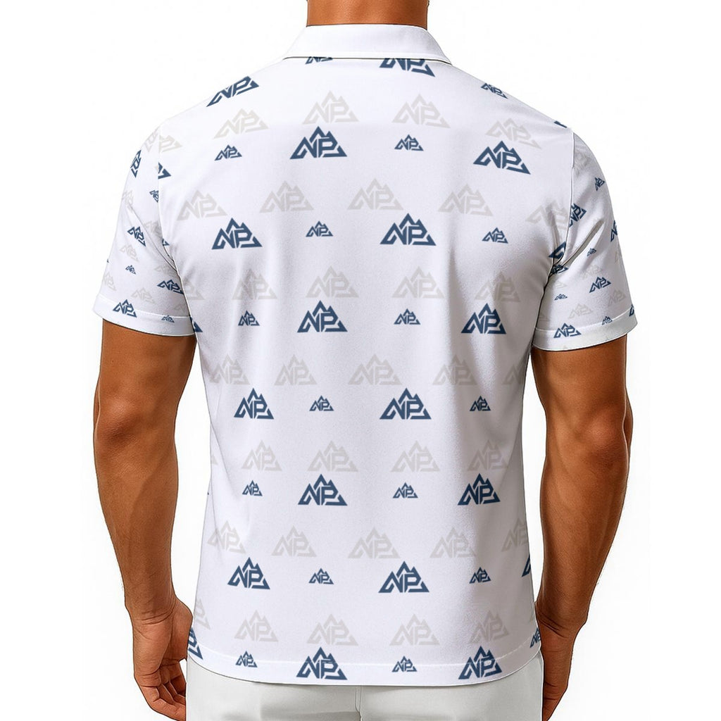 NP 26 Men's Hawaiian Shirt With Button Closure | White