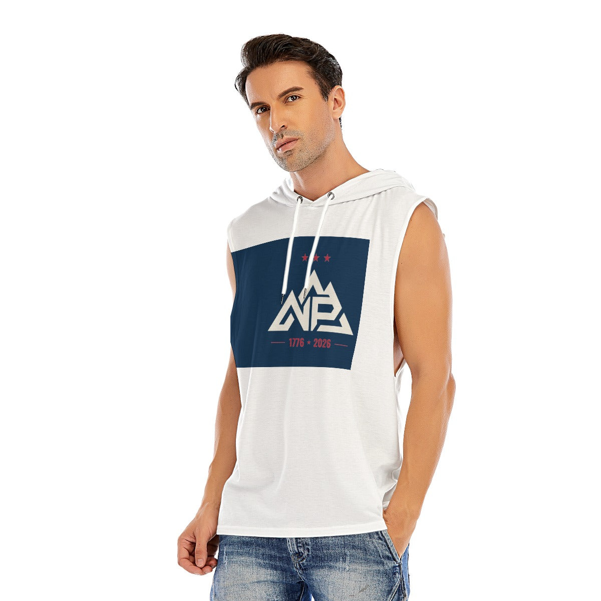 NP 250 Edition Men's Sleeveless Pullover Hoodie | White