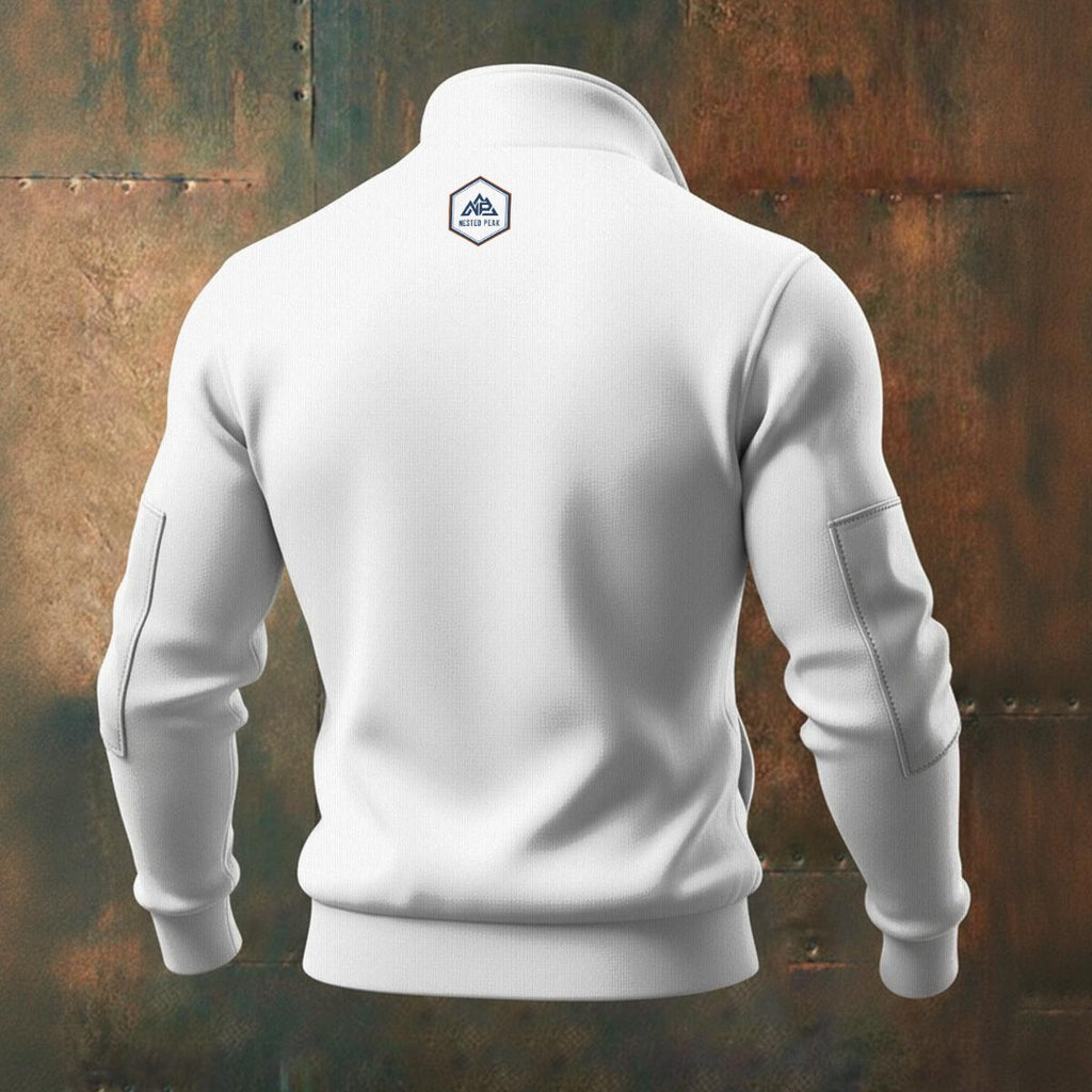 NP 26 Men's Thick Knit Fleece Jacket | White
