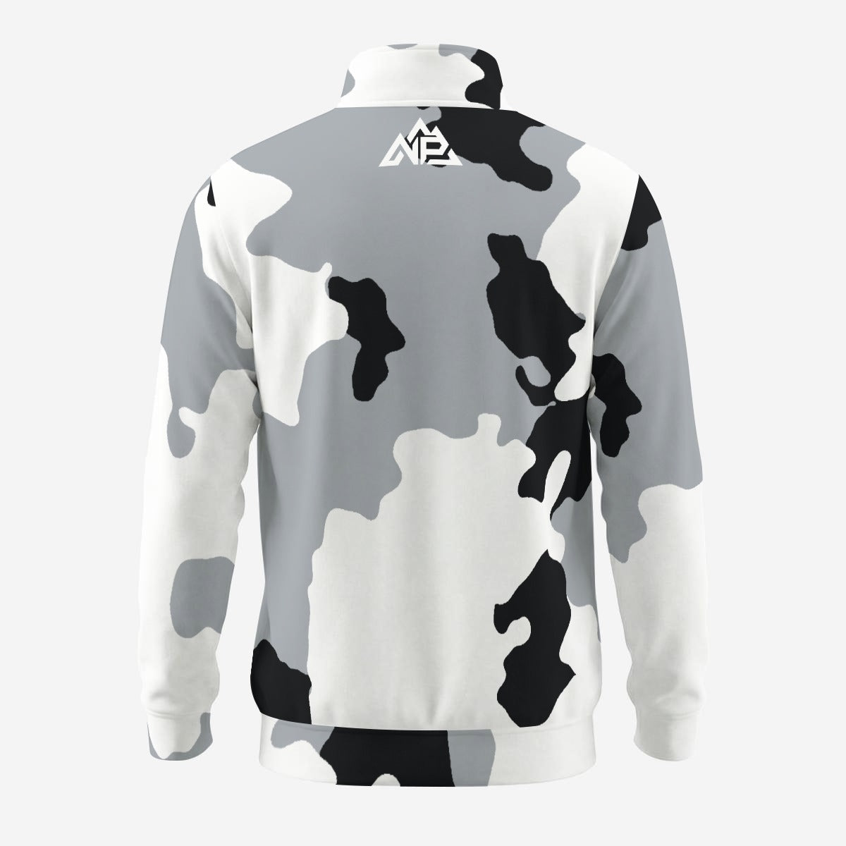 NP 26 Snow Camo Men's Half-Zip Pullover Sweatshirt | White