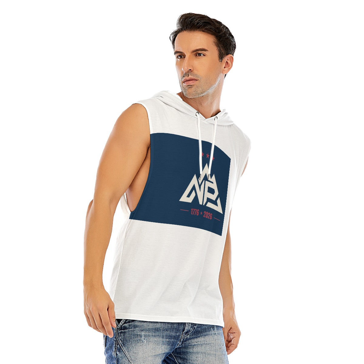 NP 250 Edition Men's Sleeveless Pullover Hoodie | White