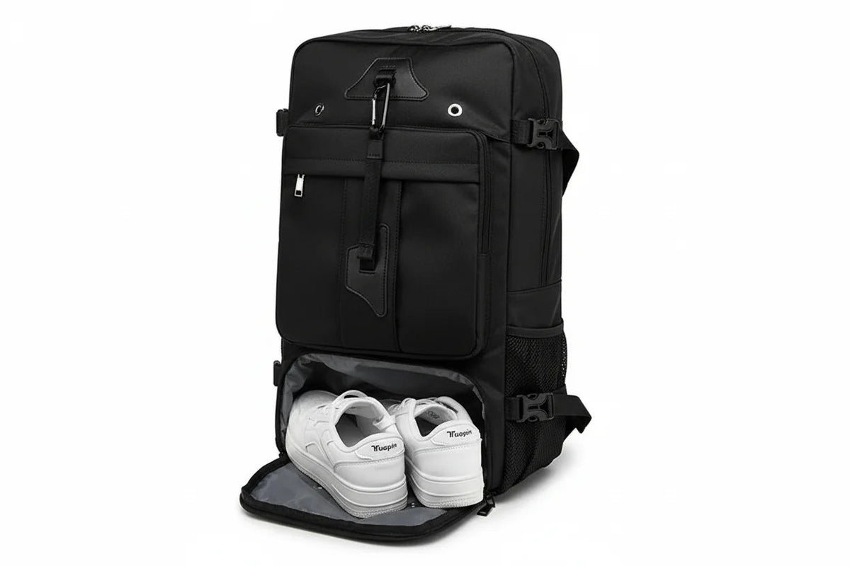 55L Waterproof Travel Backpack with Laptop Compartment - Nested Peak LLC