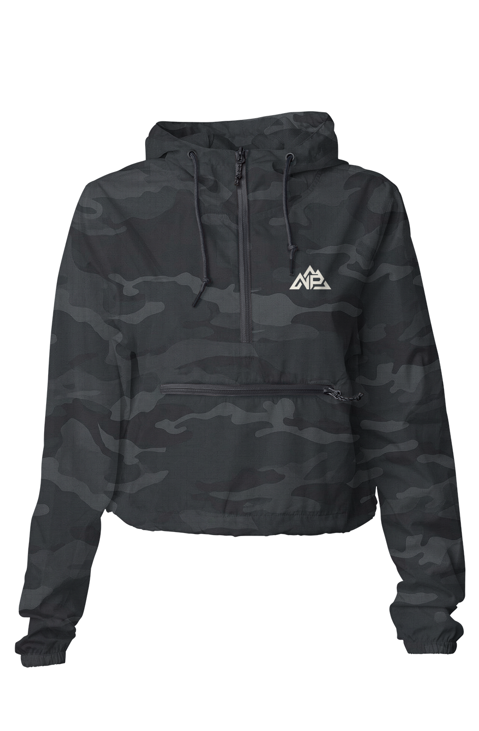 NP Black Camo Crop Windbreaker