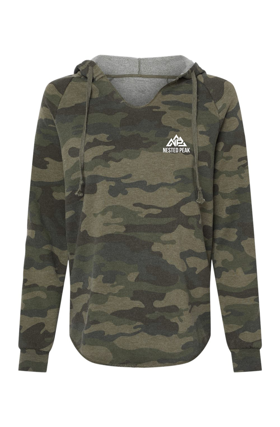 NP Womens Lightweight Camo Hooded Sweatshirt