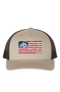 NP 26 Vintage Flag Richardson Five Panel Trucker Cap