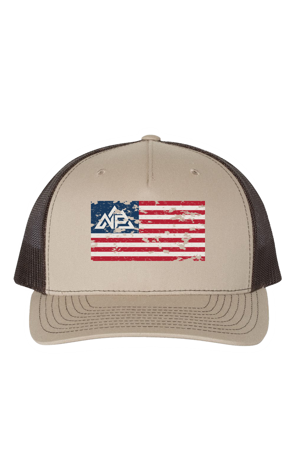 NP 26 Vintage Flag Richardson Five Panel Trucker Cap