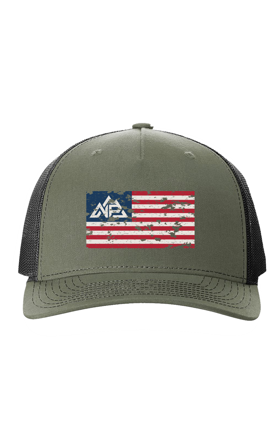 NP 26 Vintage Flag Richardson Five Panel Trucker Cap