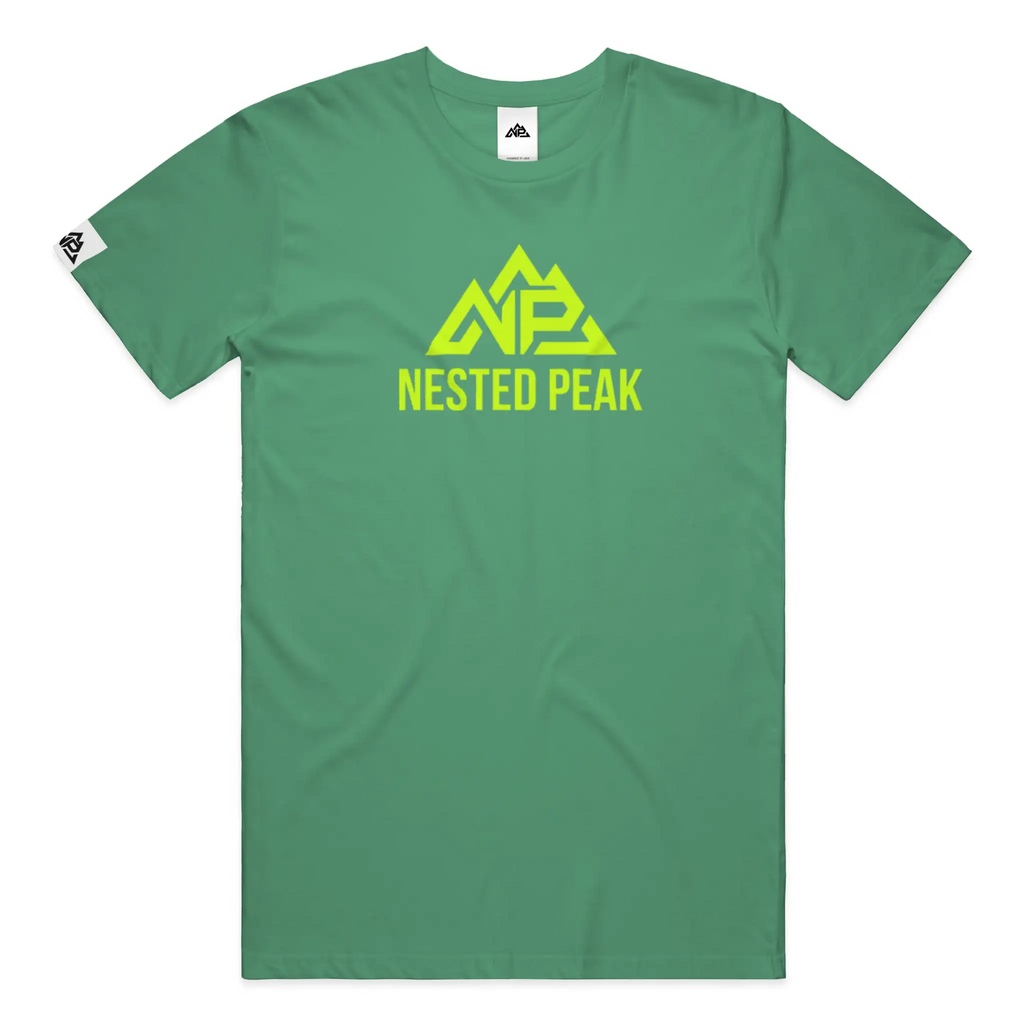 NP 26 Neon Green Logo dry blend t shirt