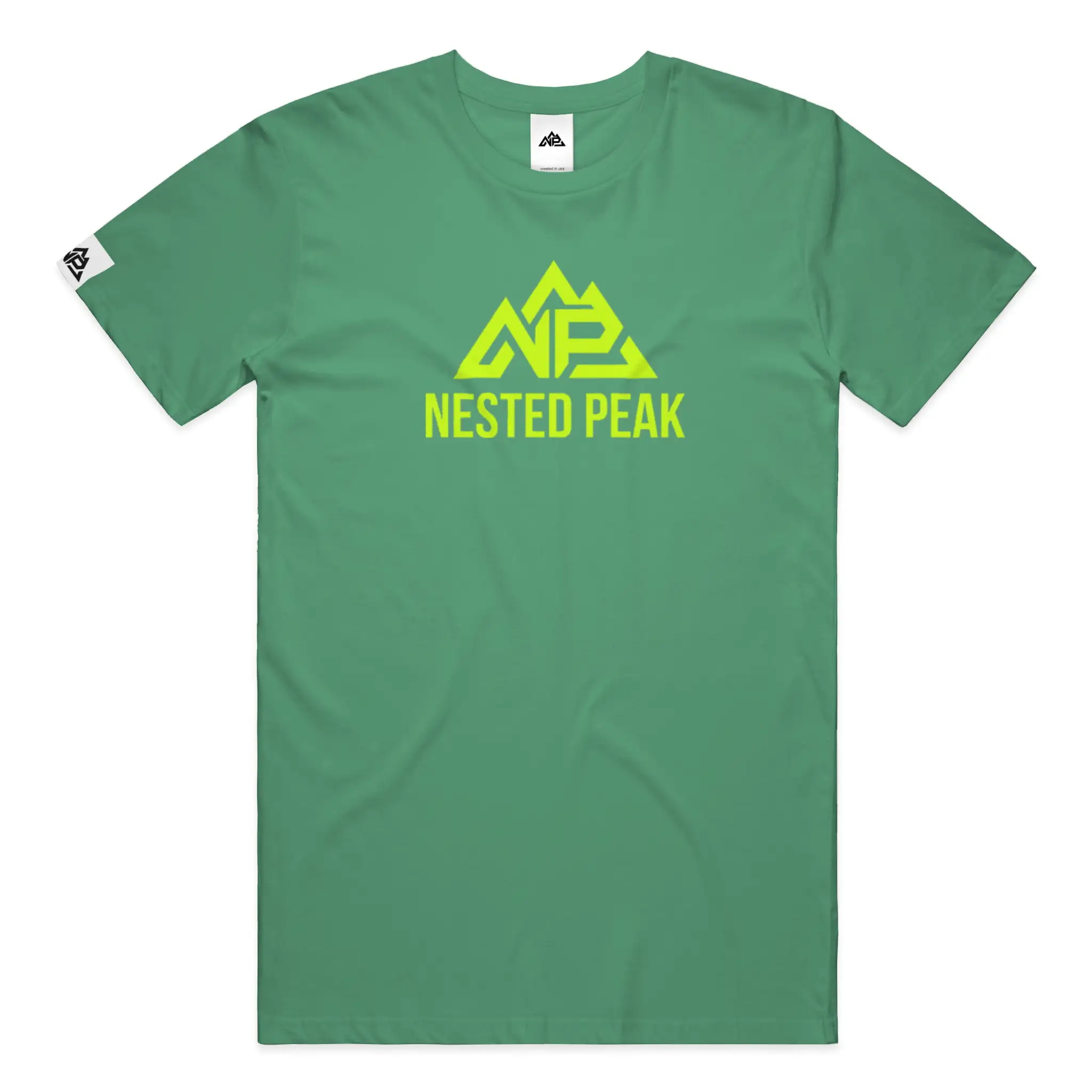 NP 26 Neon Green Logo dry blend t shirt