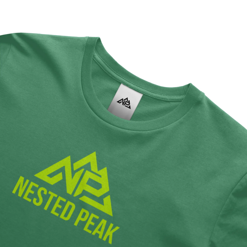 NP 26 Neon Green Logo dry blend t shirt