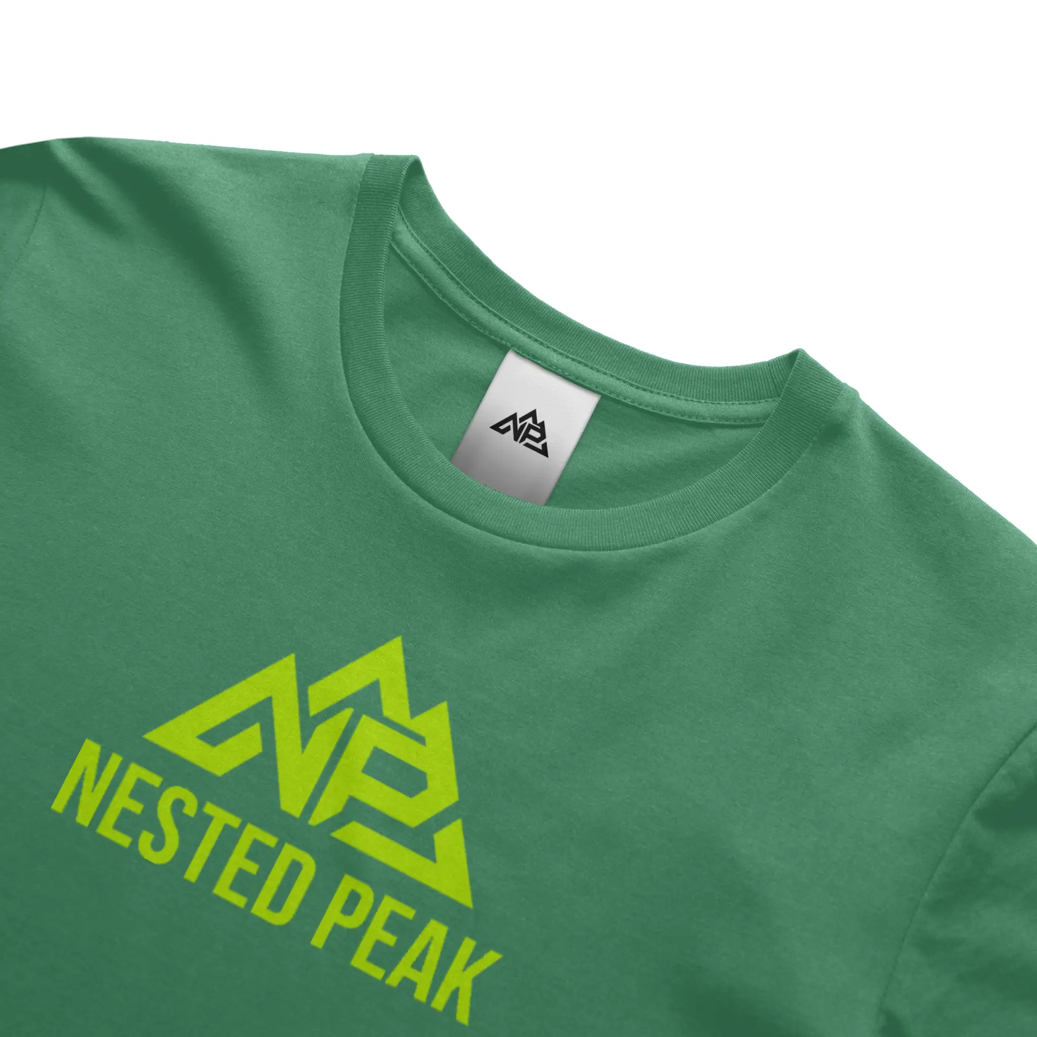NP 26 Neon Green Logo dry blend t shirt