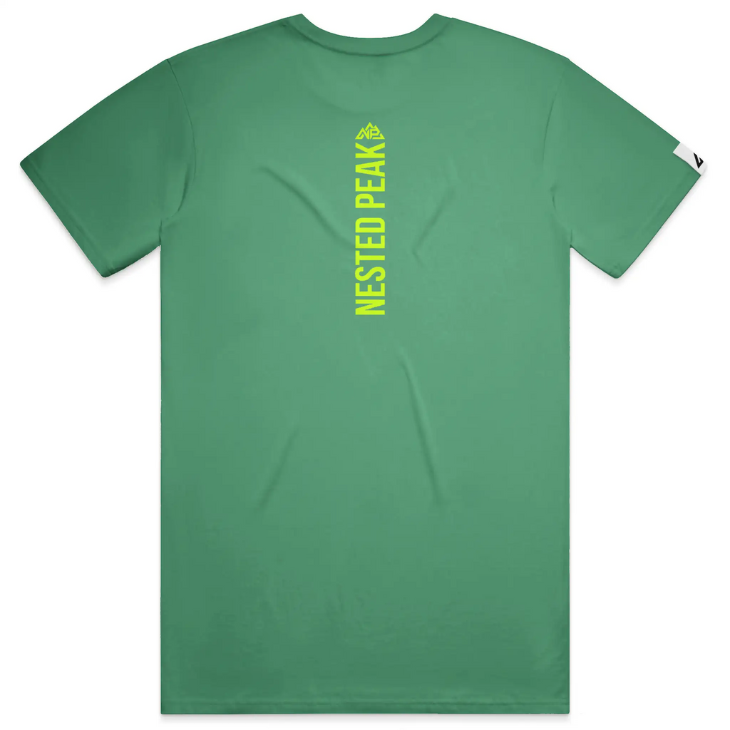 NP 26 Neon Green Logo dry blend t shirt