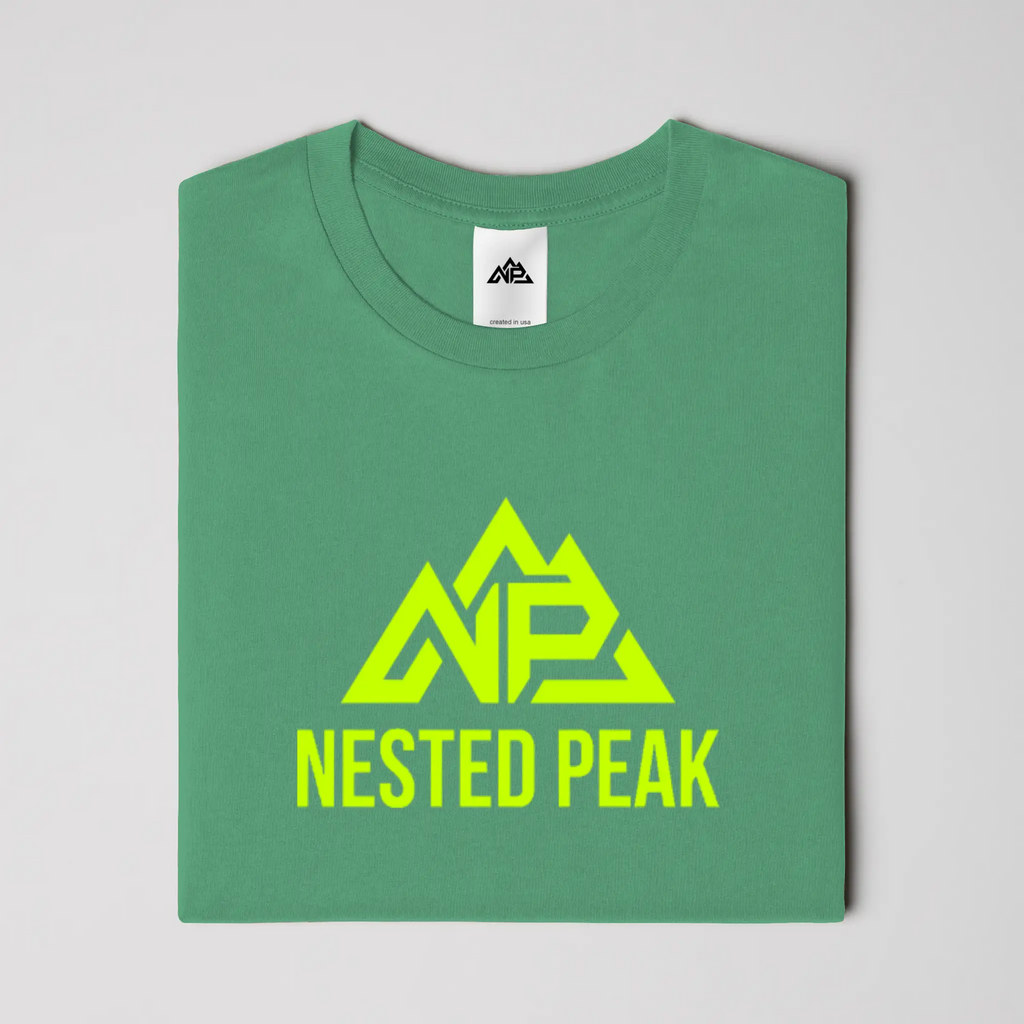 NP 26 Neon Green Logo dry blend t shirt