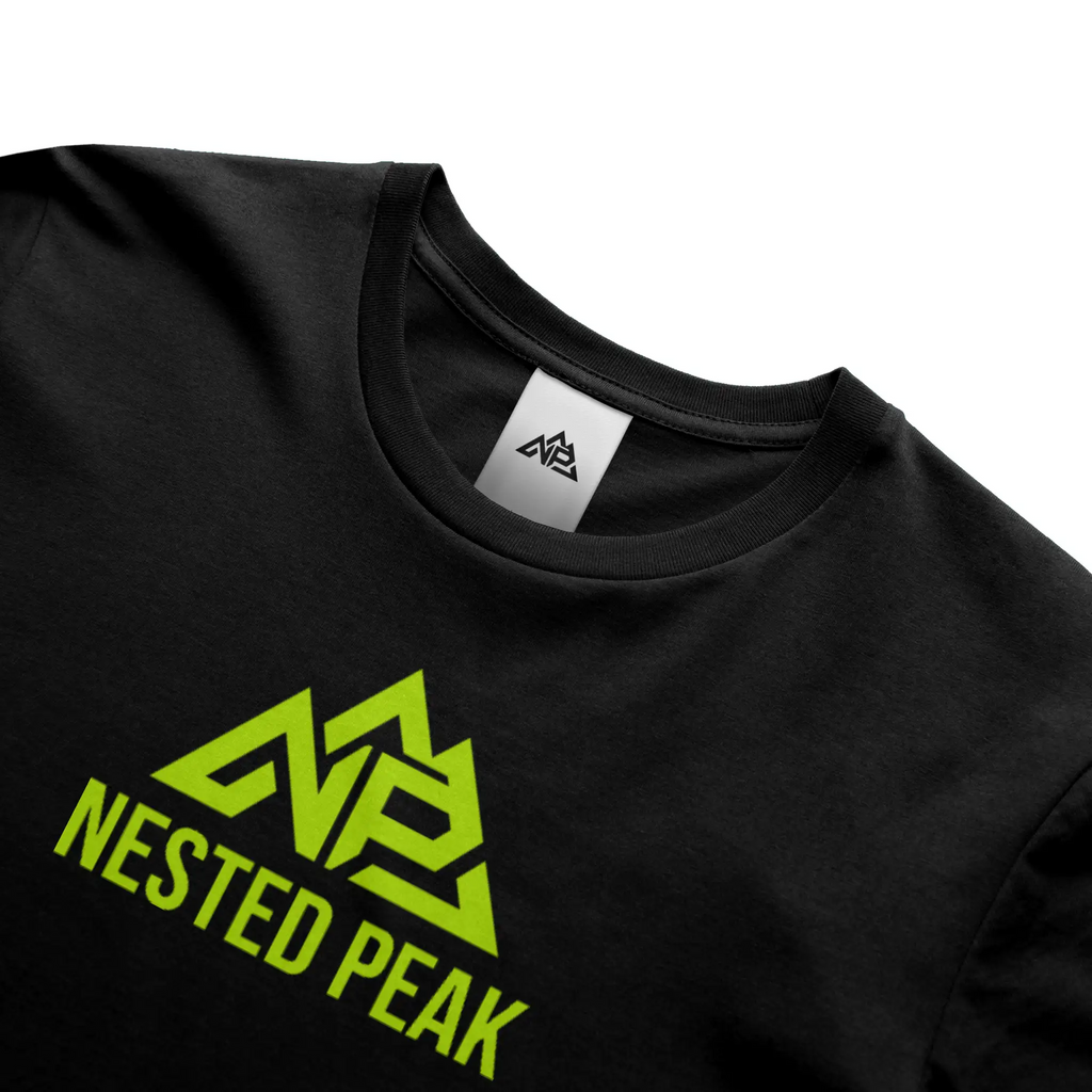 NP 26 Neon Green Logo dry blend t shirt