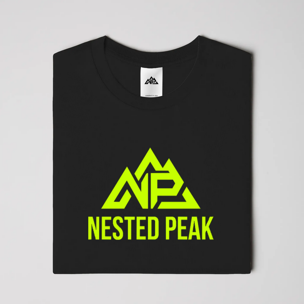 NP 26 Neon Green Logo dry blend t shirt