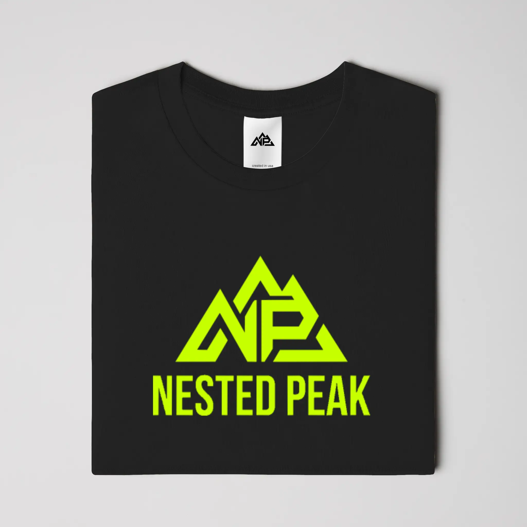 NP 26 Neon Green Logo dry blend t shirt