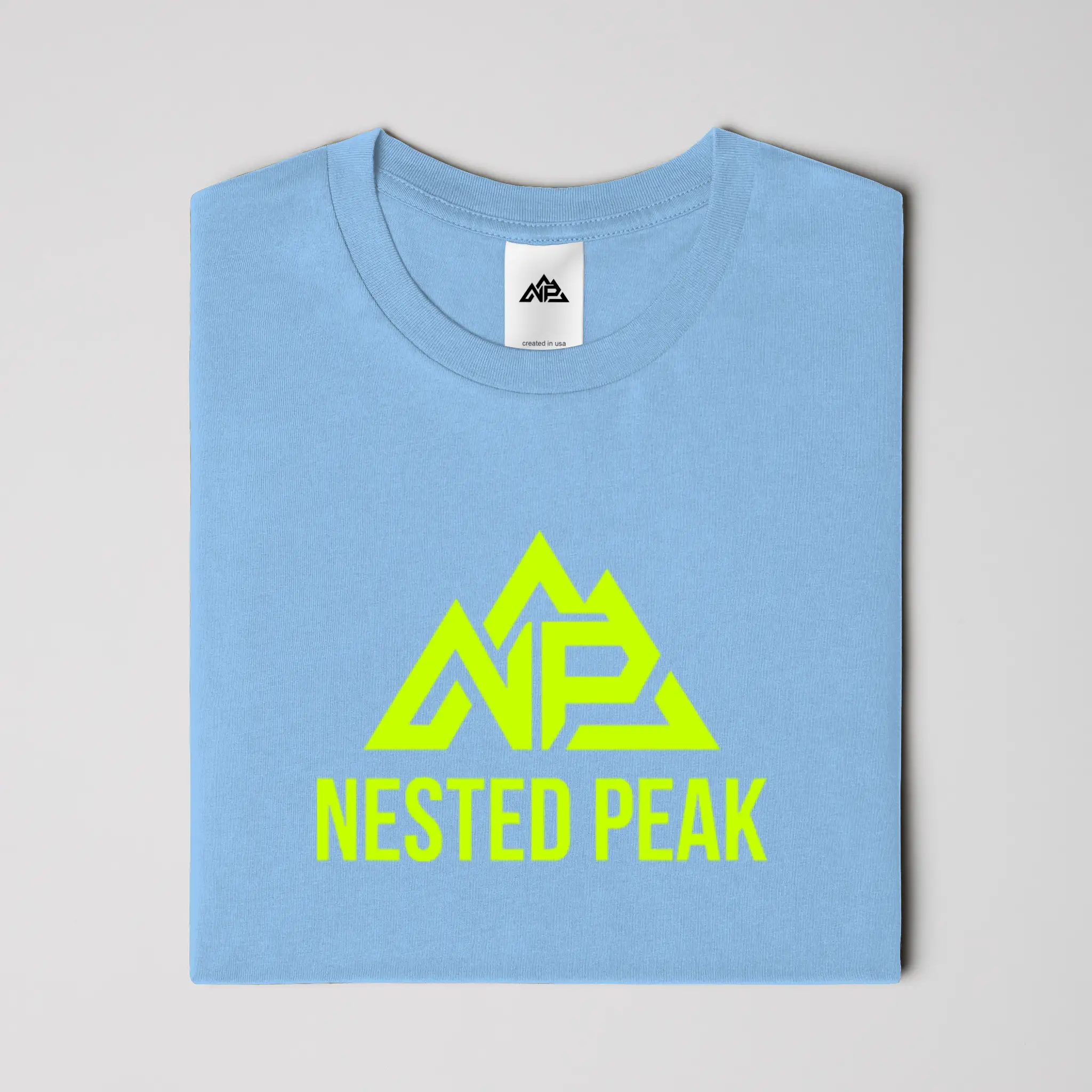 NP 26 Neon Green Logo dry blend t shirt