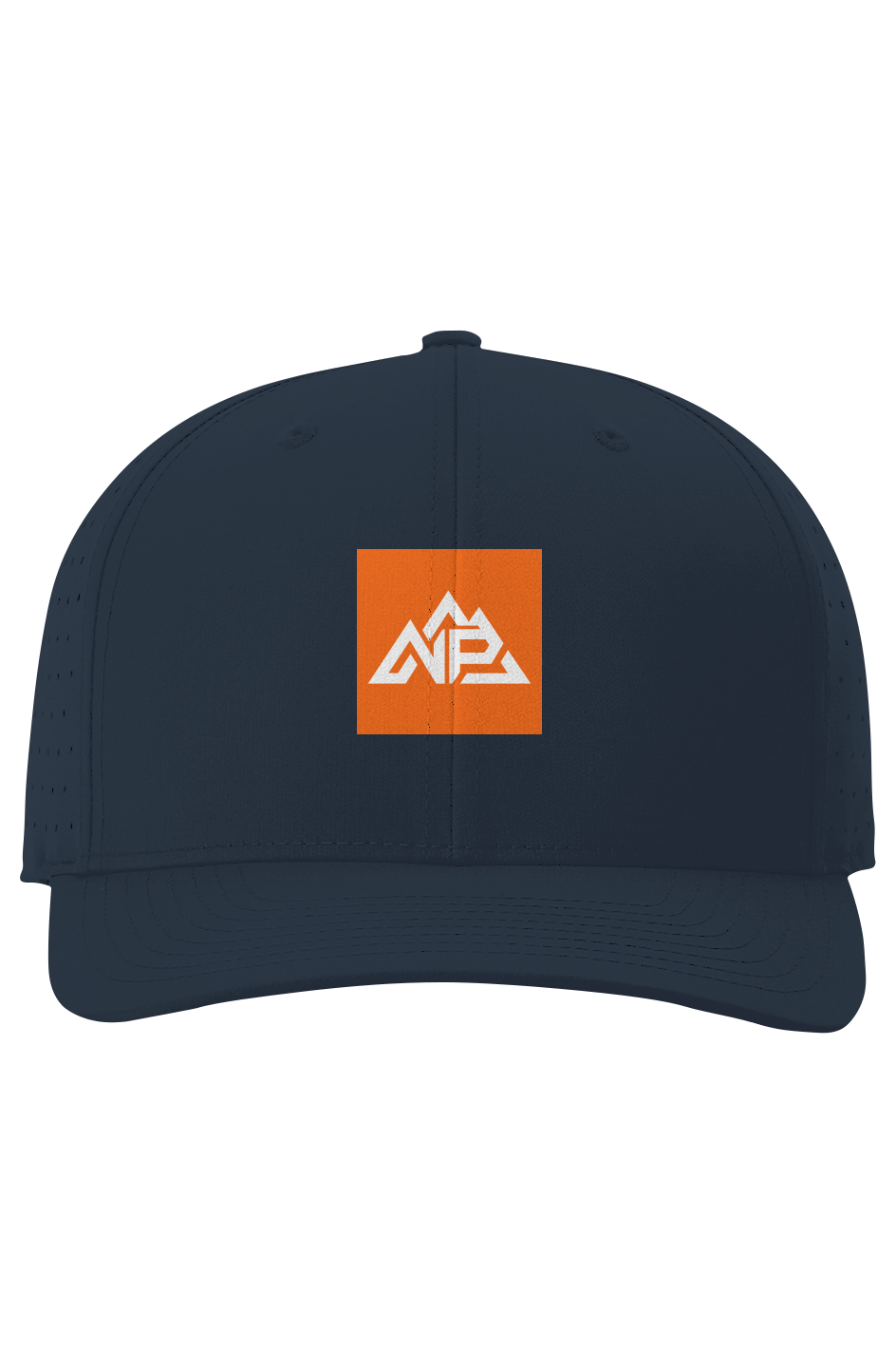 Badge O Laser Perf R Flex Cap | white, Navy, black - Nested Peak LLC