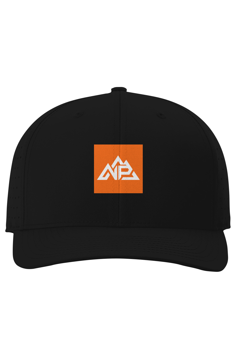 Badge O Laser Perf R Flex Cap | white, Navy, black - Nested Peak LLC