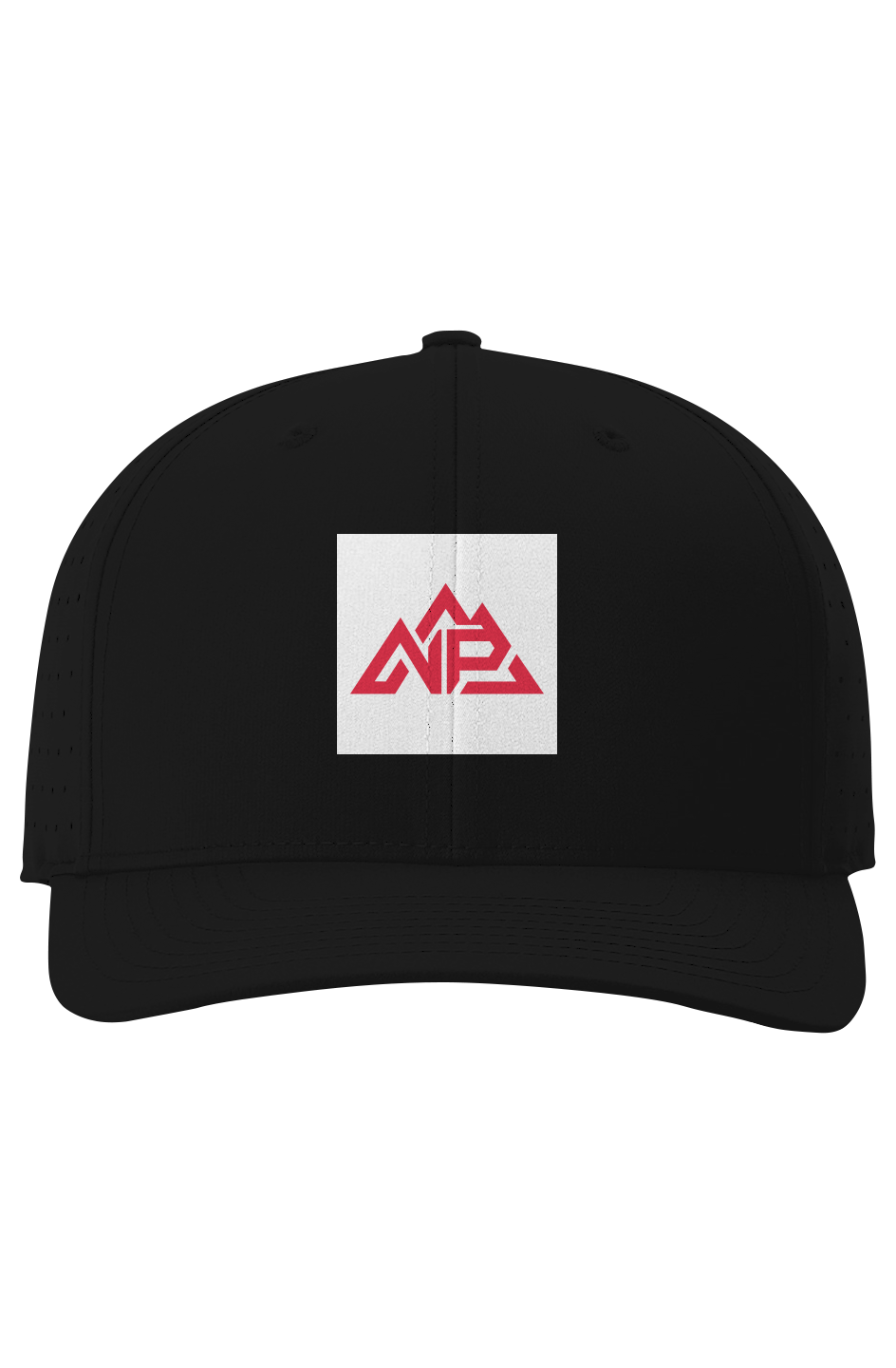 Badge WRD Laser Perf R Flex Cap | Red, black, Navy - Nested Peak LLC