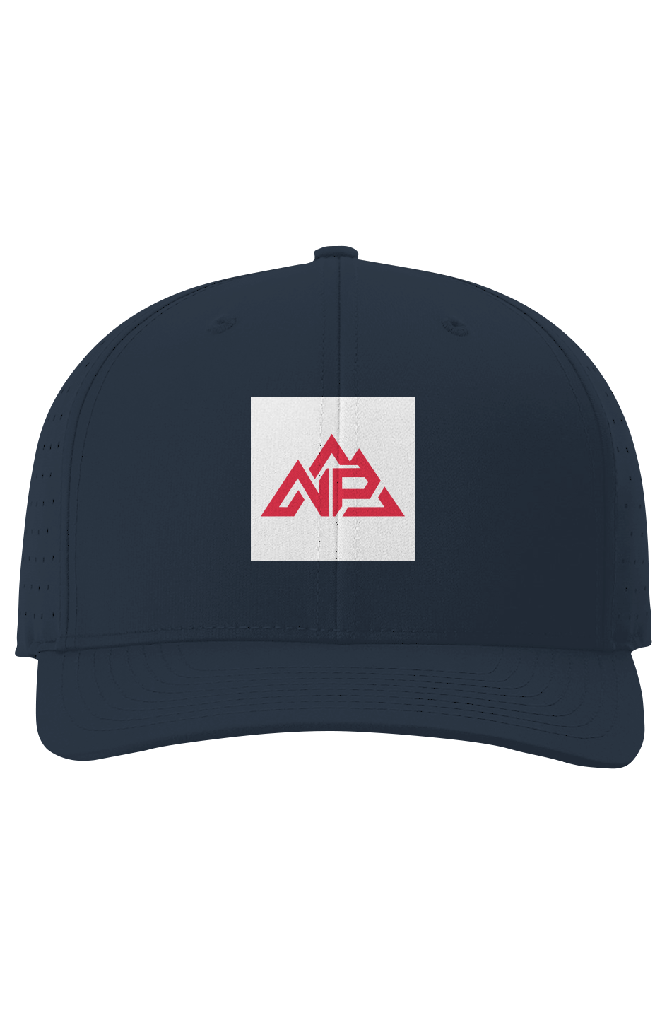 Badge WRD Laser Perf R Flex Cap | Red, black, Navy - Nested Peak LLC