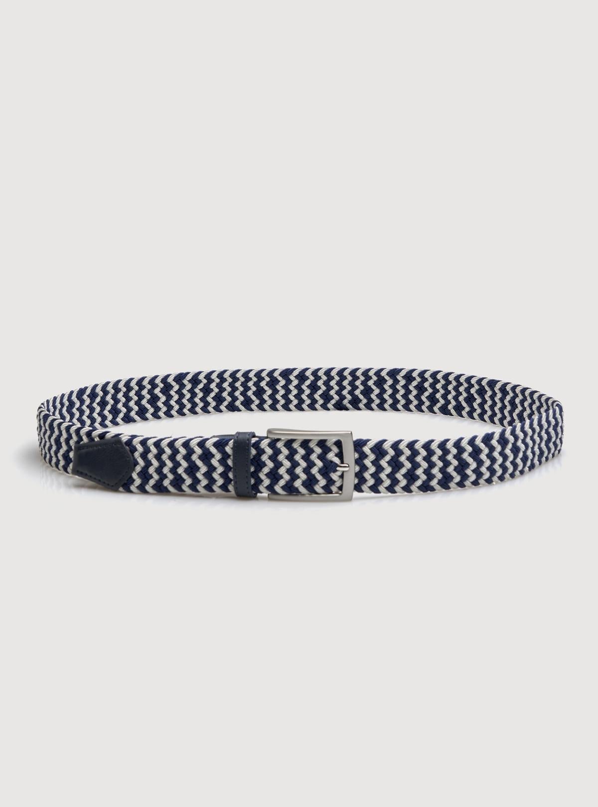 Bicolor Elastic Belt with Square Buckle - Nested Peak LLC