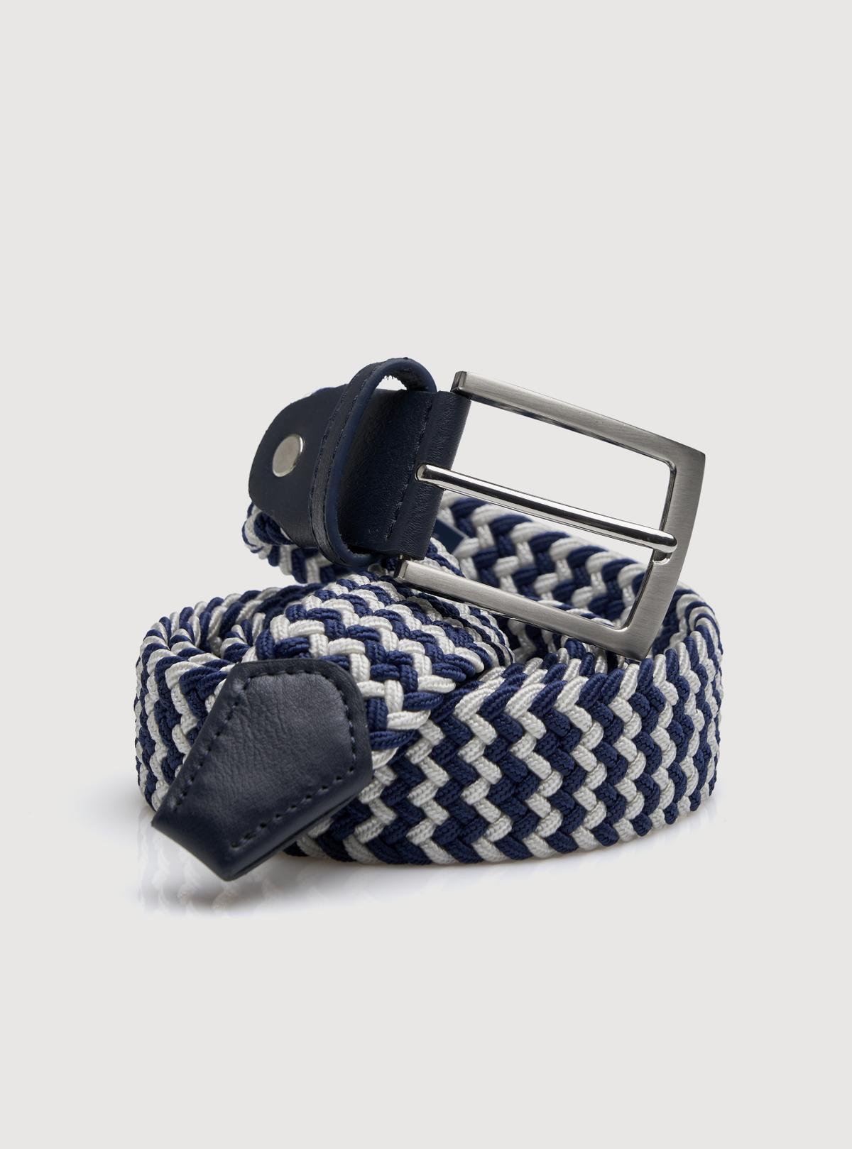 Bicolor Elastic Belt with Square Buckle - Nested Peak LLC