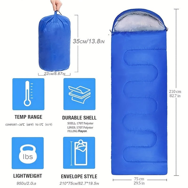 Camping Sleeping Bag Thick Warm for Cold Weather - Nested Peak LLC