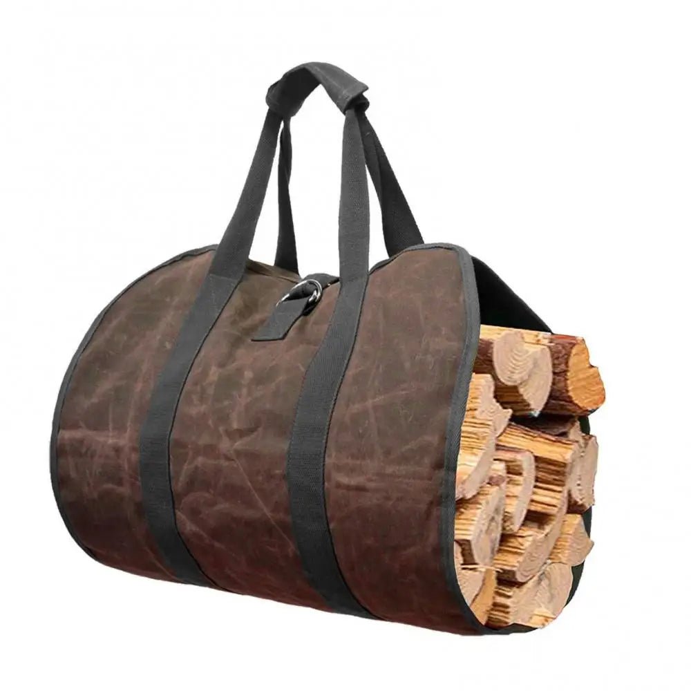 Canvas Firewood Carrier Log Carrying Bag - Nested Peak LLC