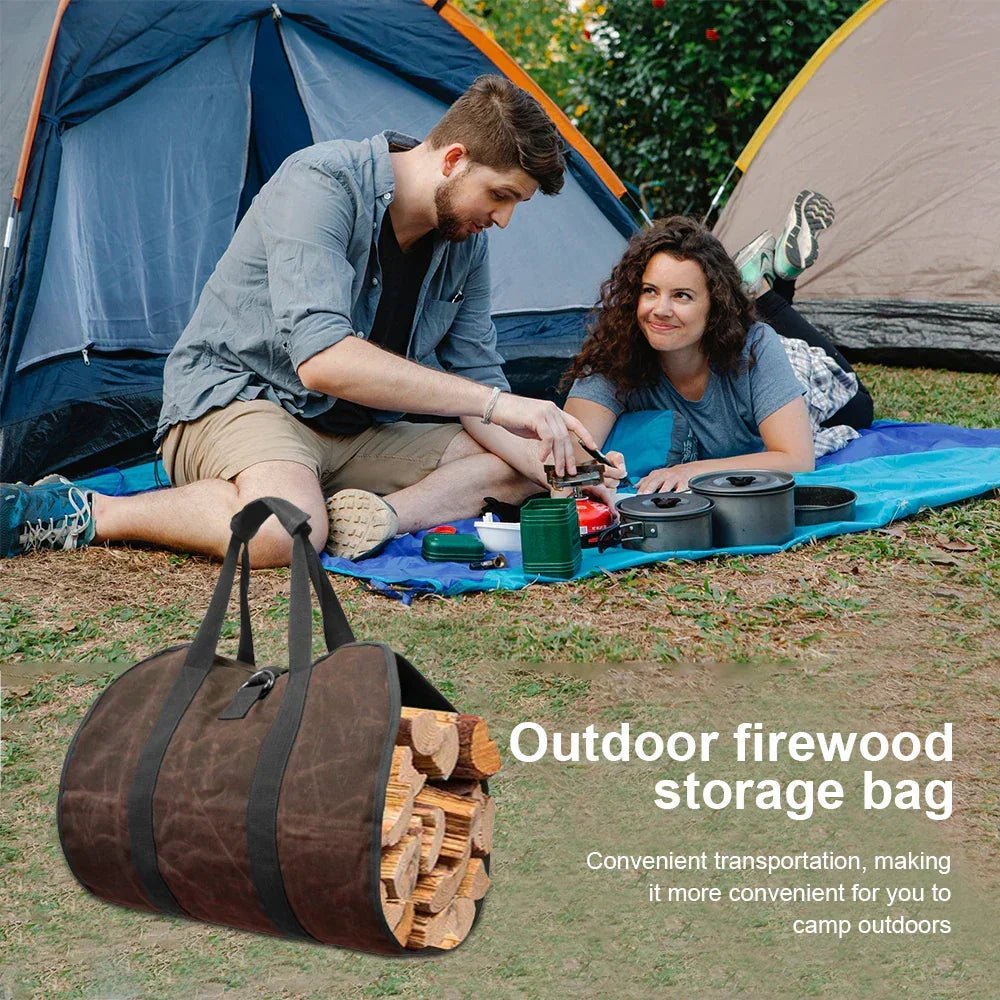 Canvas Firewood Carrier Log Carrying Bag - Nested Peak LLC