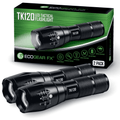 EcoGear FX TK120 LED Tactical Flashlight with Strobe 2-Pack - Nested Peak LLC