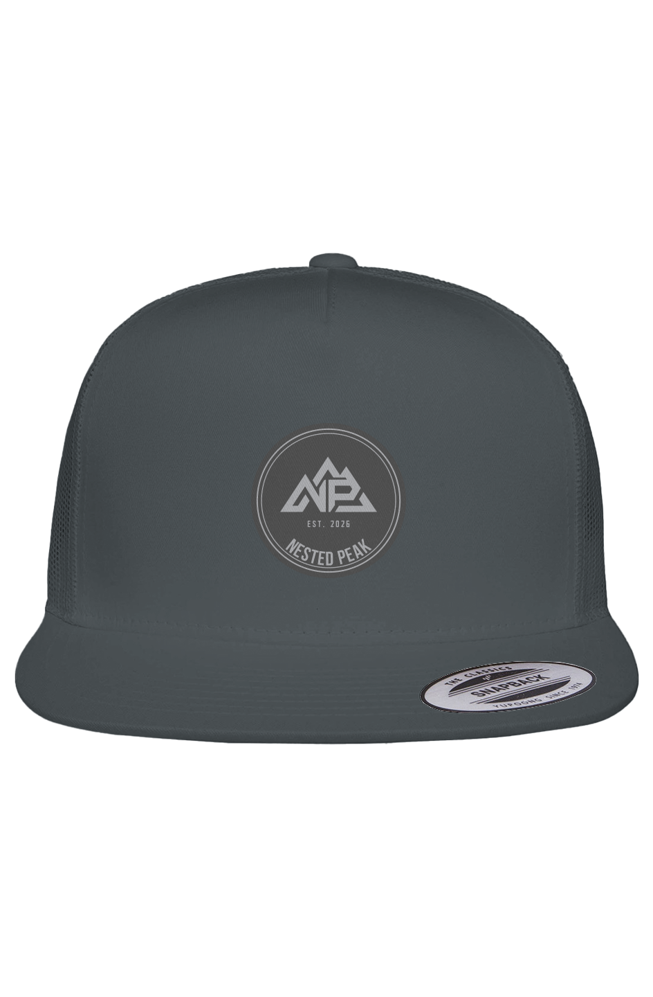 Five Panel Classic Trucker Cap | White, Charcoal, Black - Nested Peak LLC