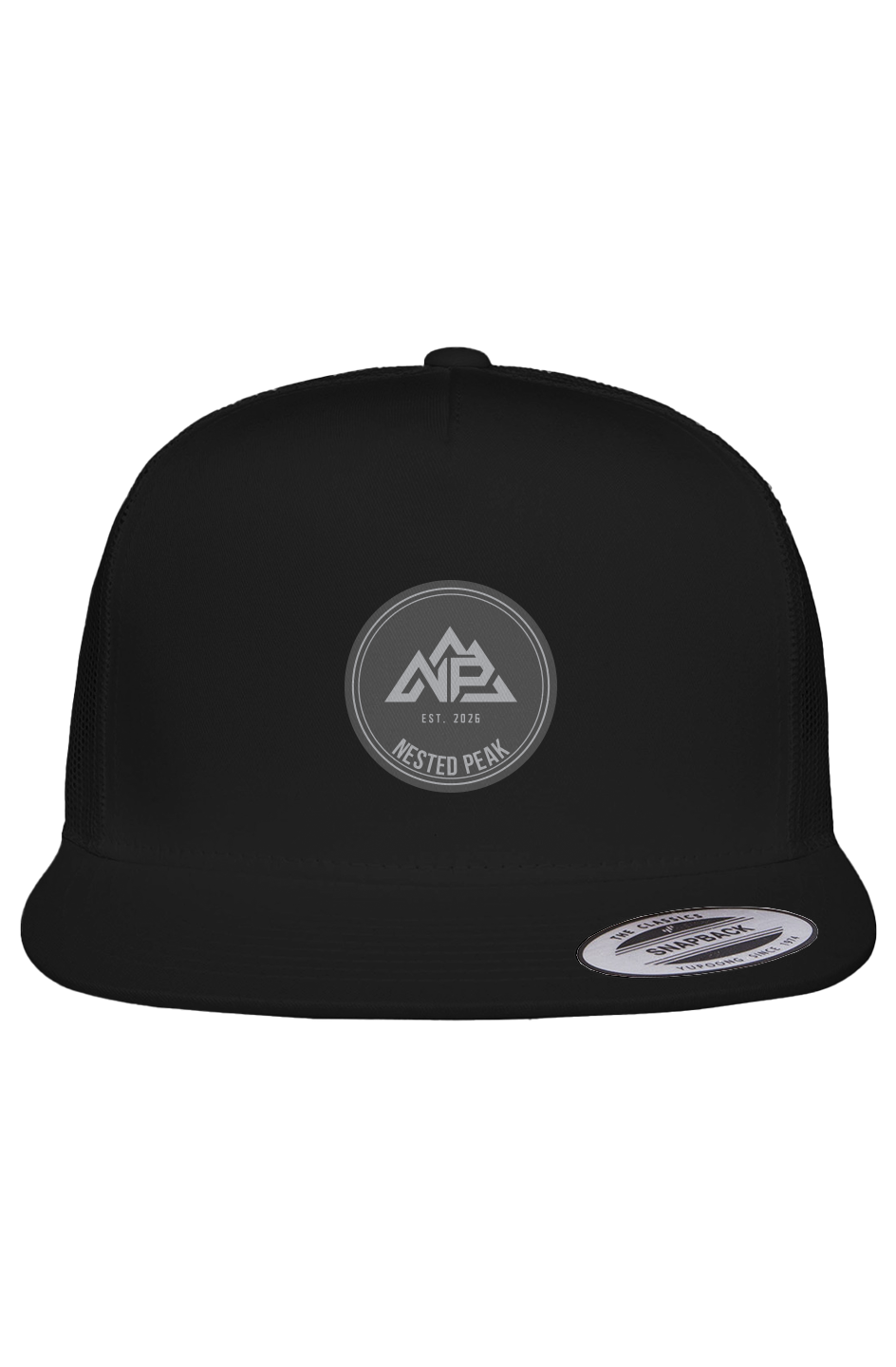 Five Panel Classic Trucker Cap | White, Charcoal, Black - Nested Peak LLC