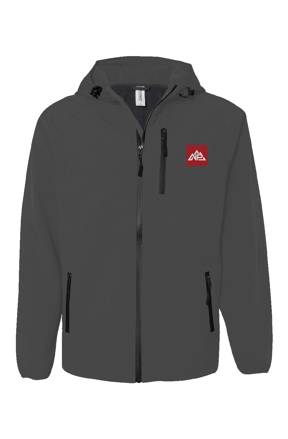Men's Badge Poly Tech Soft Shell Jacket | Graphite, Black - Nested Peak LLC