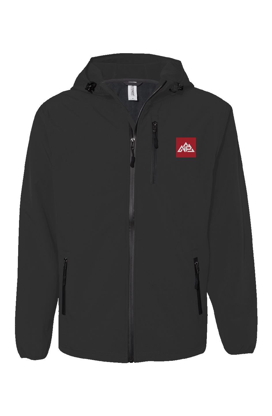 Men's Badge Poly Tech Soft Shell Jacket | Graphite, Black - Nested Peak LLC