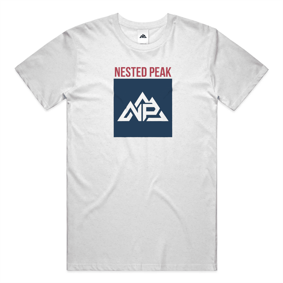 Men's Block Perfect Tri Tee | white - Nested Peak LLC