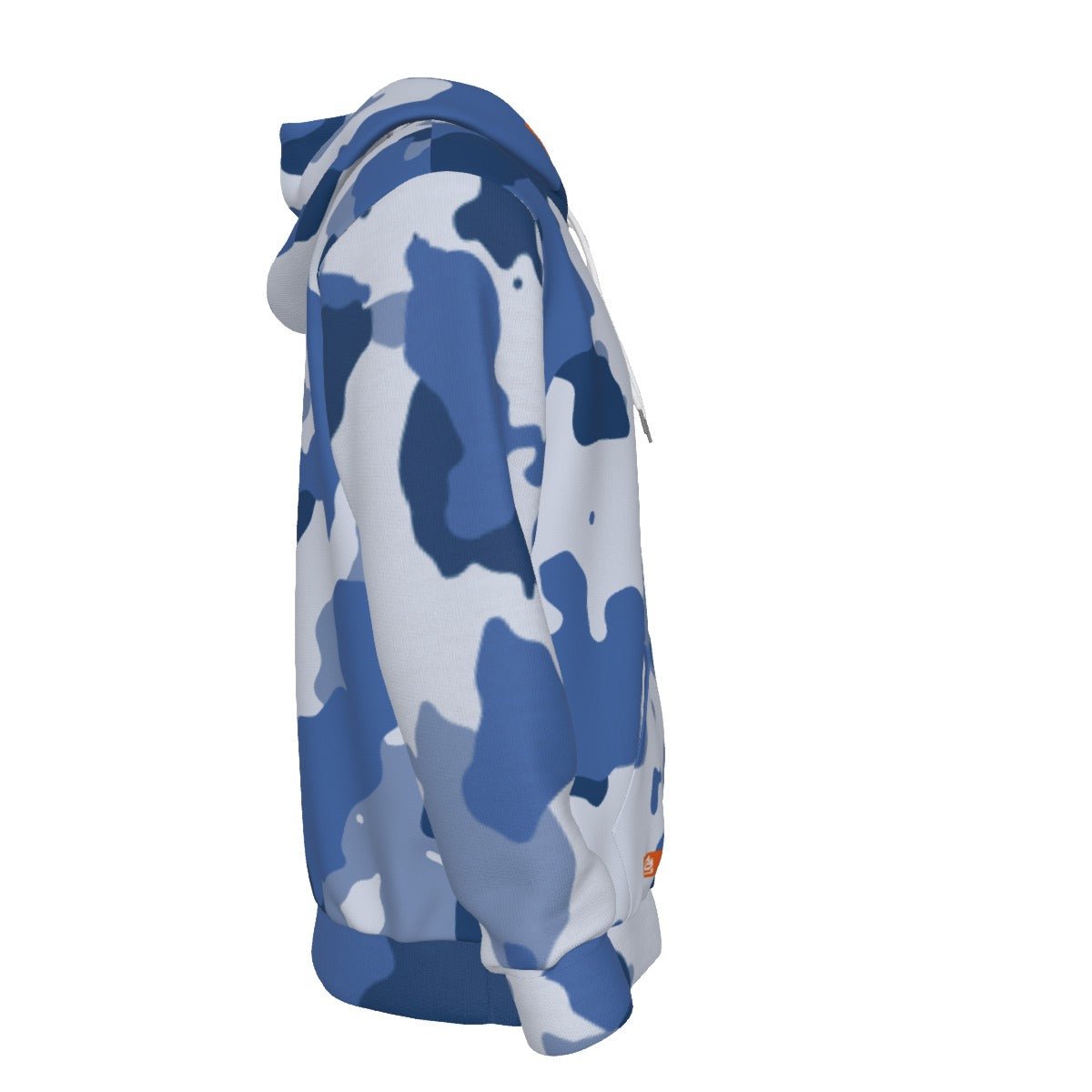 Men's Blue Camo Badge Thicken Pullover Hoodie | Blue Camo - Nested Peak LLC
