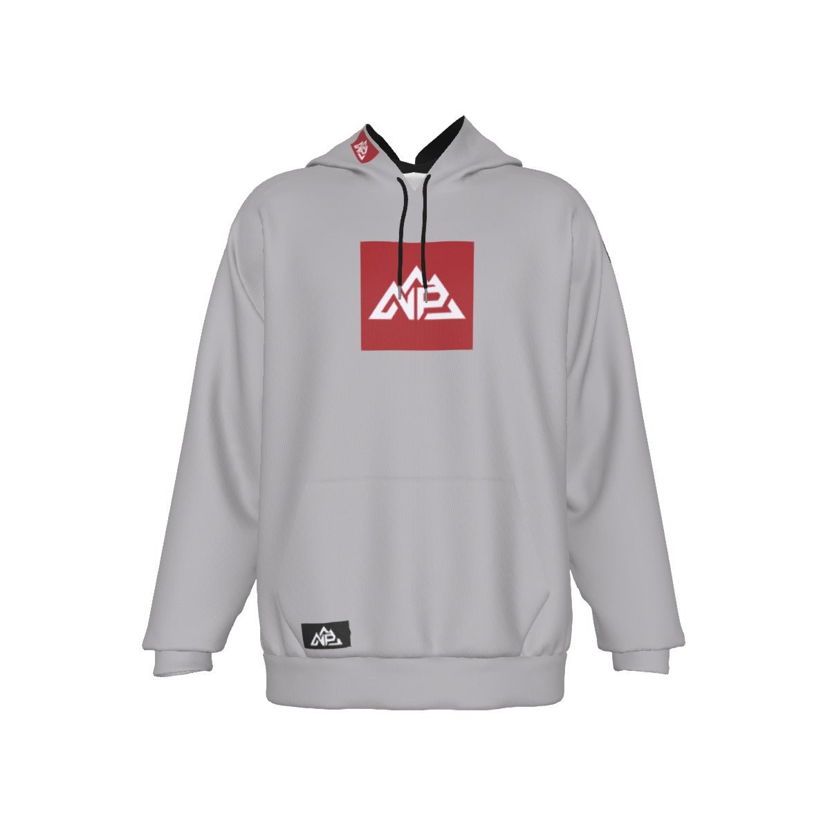 Men's Red Badge Heavy Fleece Raglan Hoodie | Gray - Nested Peak LLC