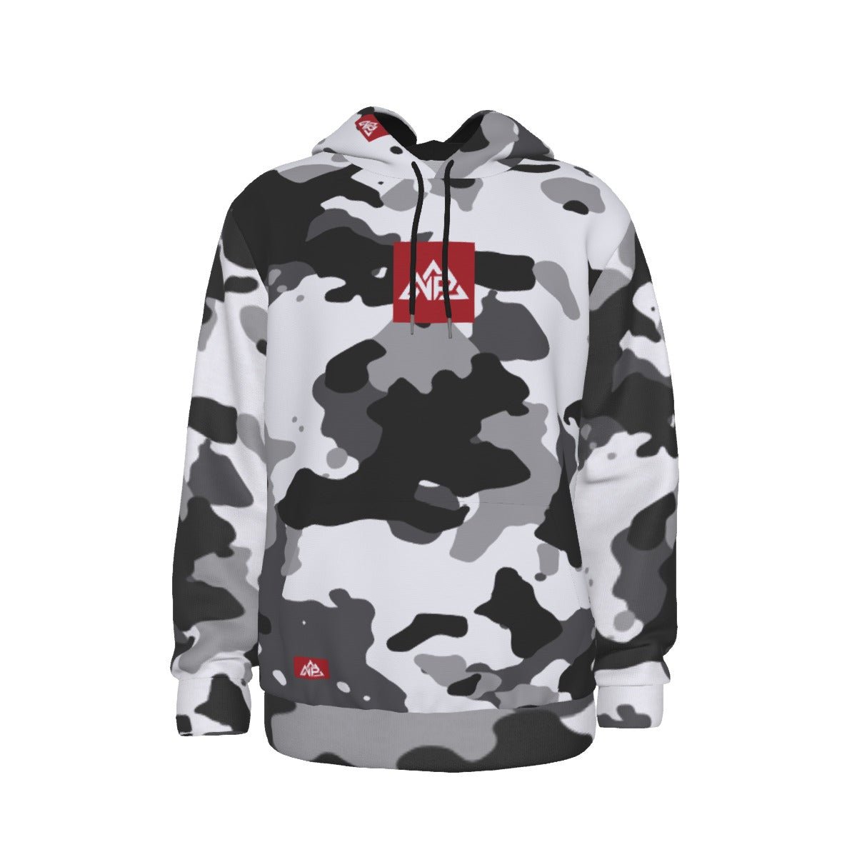 Men's Snow Camo Badge Thicken Pullover Hoodie | Snow Camo - Nested Peak LLC