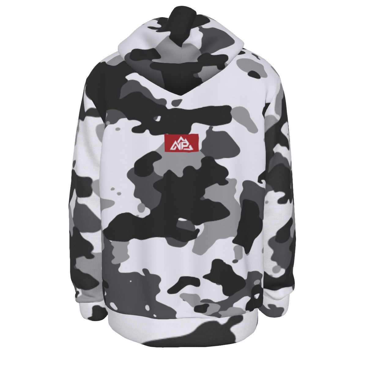 Men's Snow Camo Badge Thicken Pullover Hoodie | Snow Camo - Nested Peak LLC