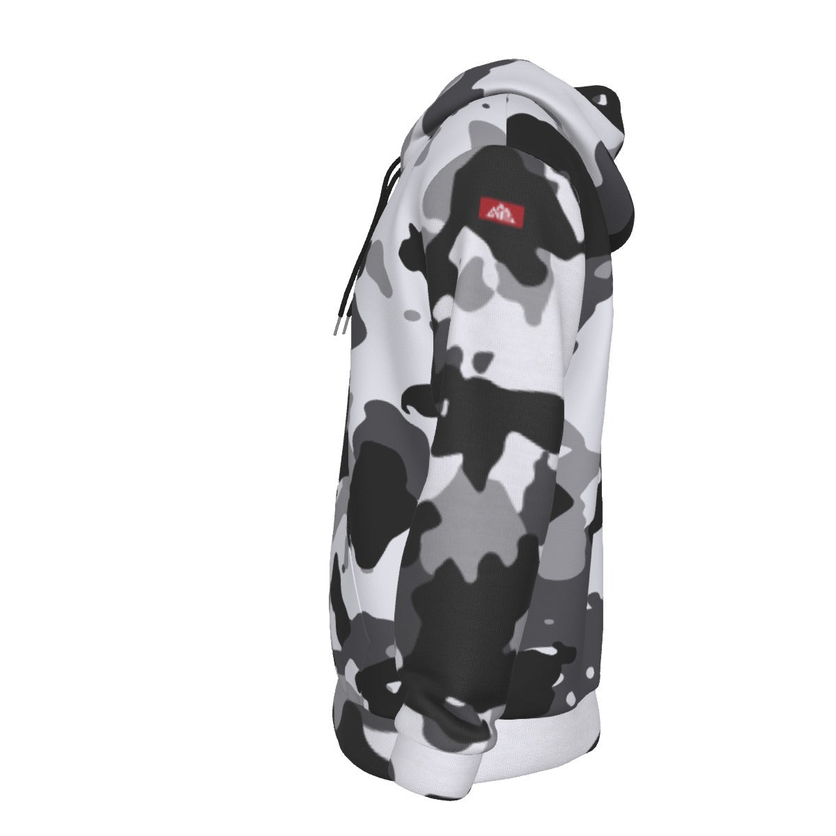 Men's Snow Camo Badge Thicken Pullover Hoodie | Snow Camo - Nested Peak LLC