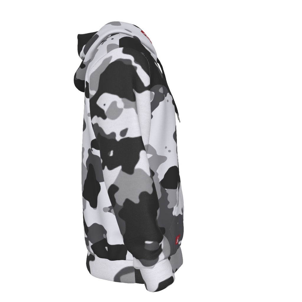 Men's Snow Camo Badge Thicken Pullover Hoodie | Snow Camo - Nested Peak LLC