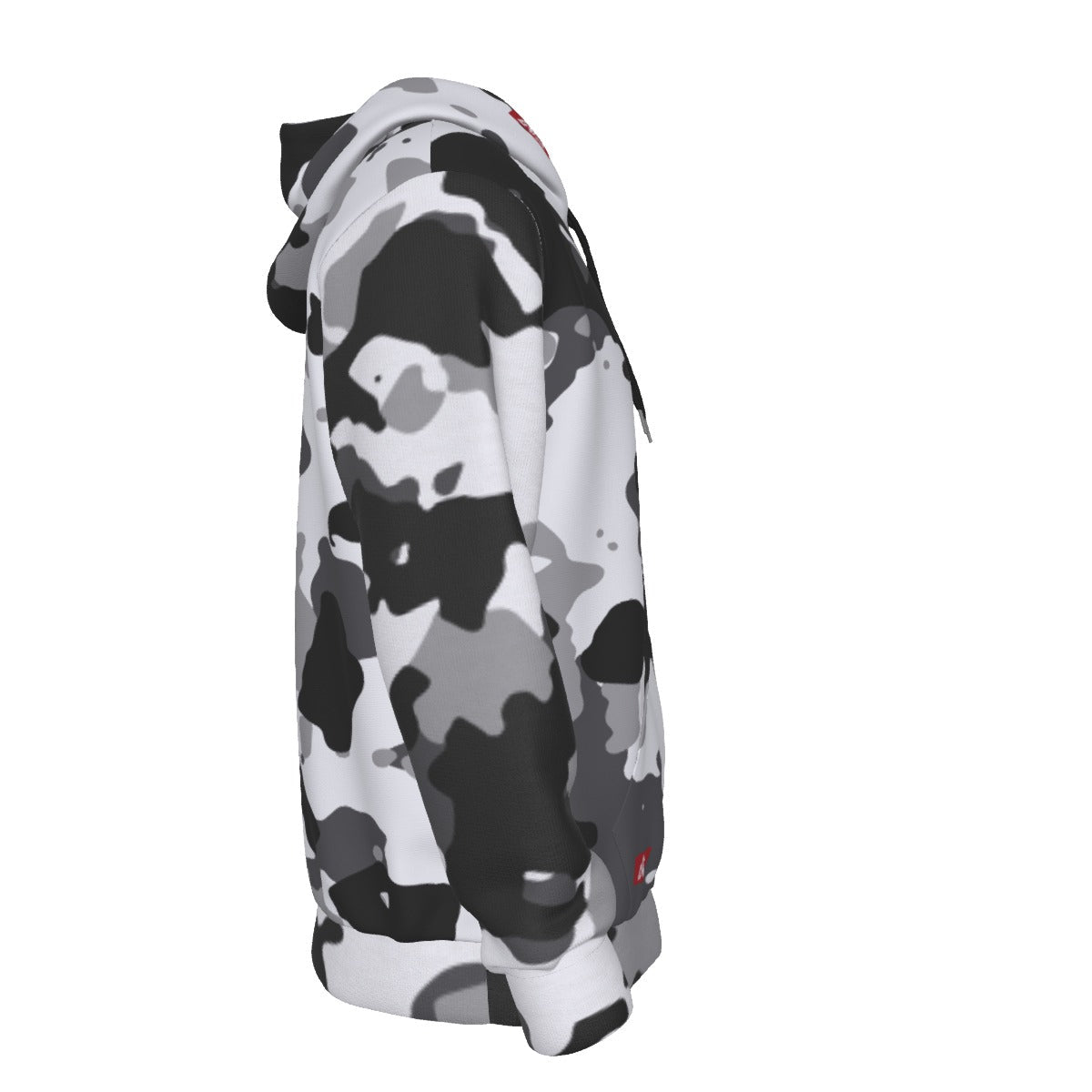 Men's Snow Camo Badge Thicken Pullover Hoodie | Snow Camo - Nested Peak LLC