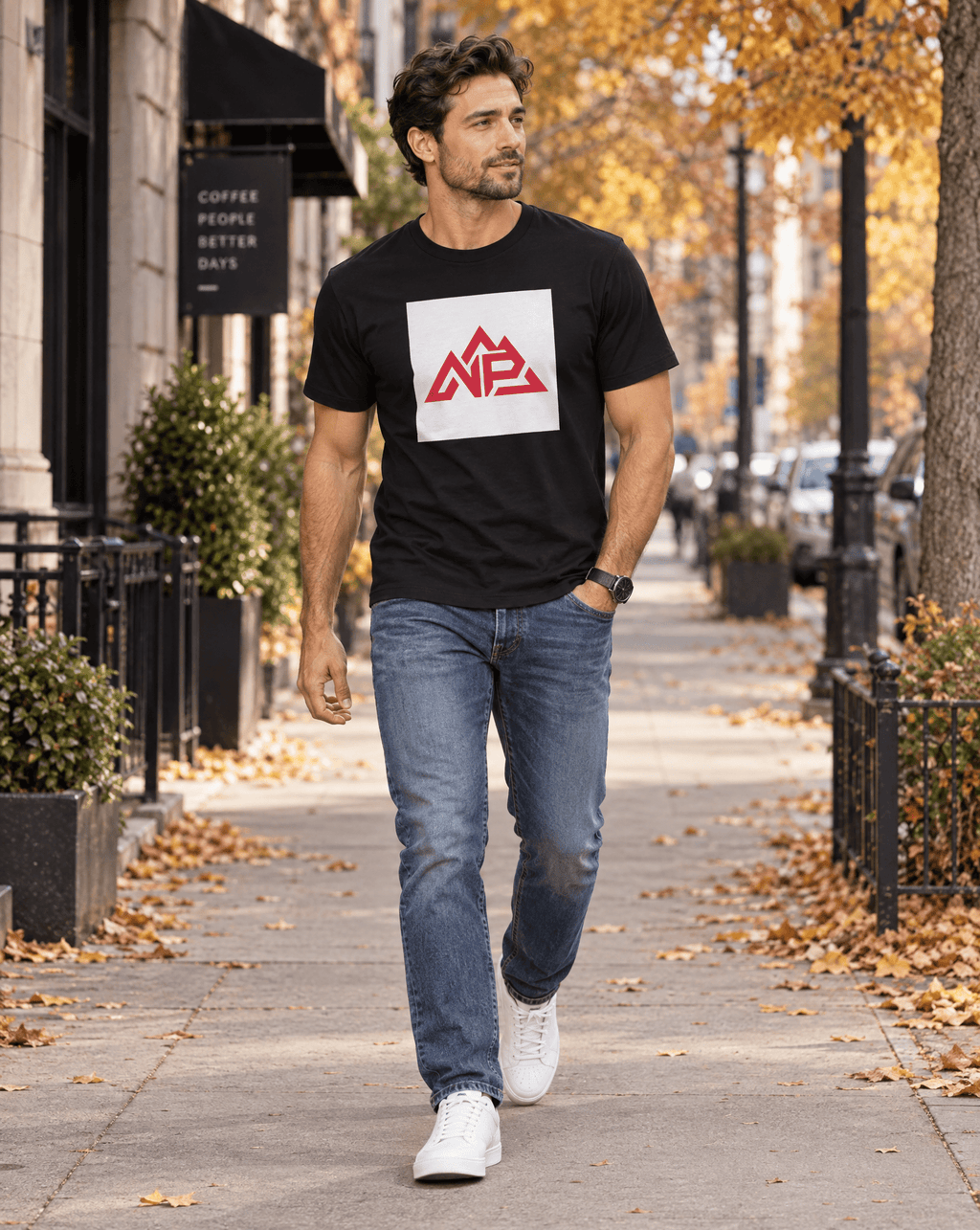 Men's WRD Perfect Tri Tee | black, New Navy - Nested Peak LLC