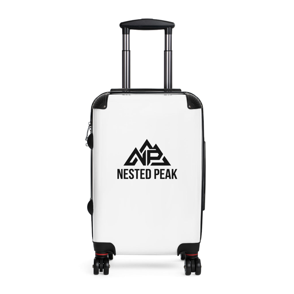 Nested Peak Carry-On Suitcase — Lightweight Travel Luggage with Mountain Logo | Black - Nested Peak