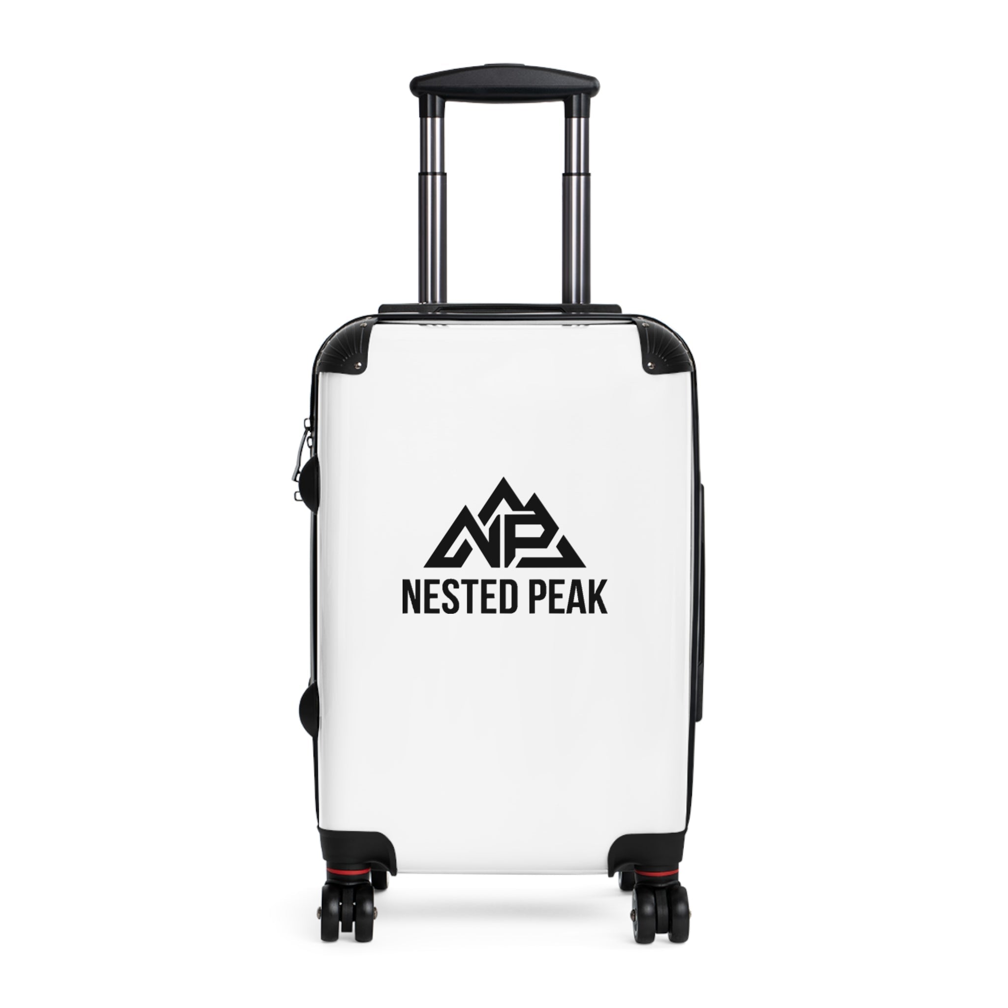 Nested Peak Carry-On Suitcase — Lightweight Travel Luggage with Mountain Logo | Black - Nested Peak