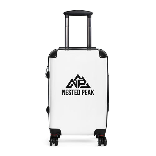 Nested Peak Carry-On Suitcase — Lightweight Travel Luggage with Mountain Logo | Black - Nested Peak